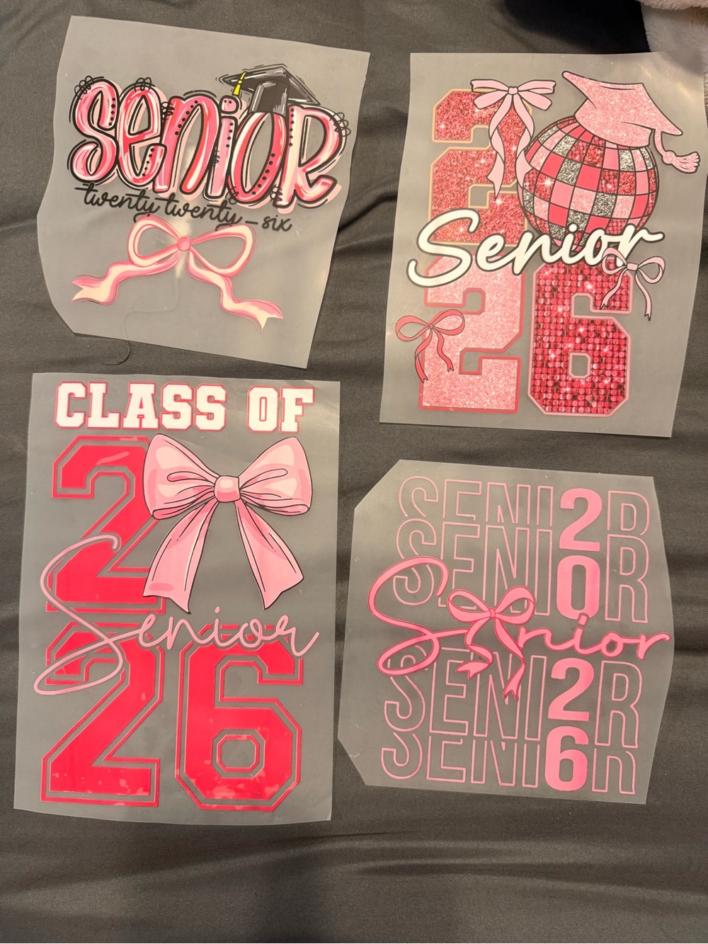 Senior Class of 26 Pink Transfer Decals